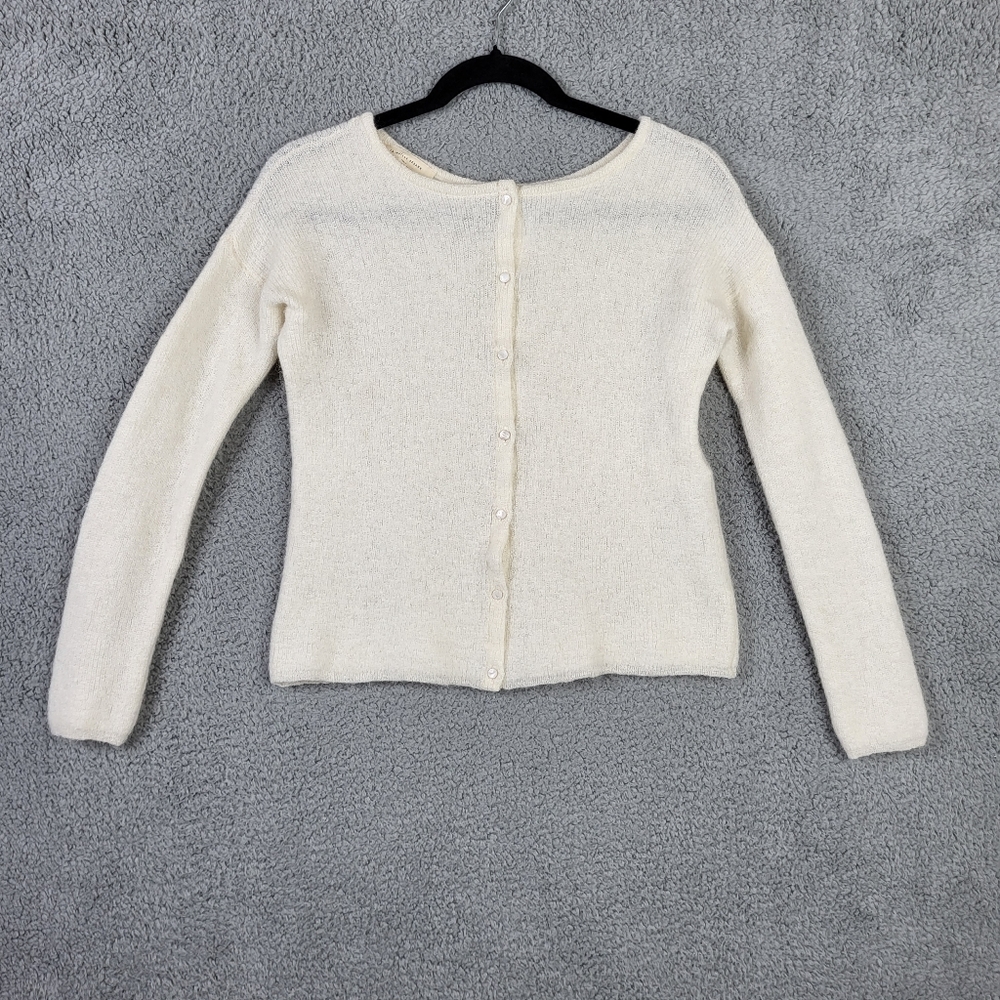 Sezane Gaspard Jumper Ivory buttons up Sweater Sz XS